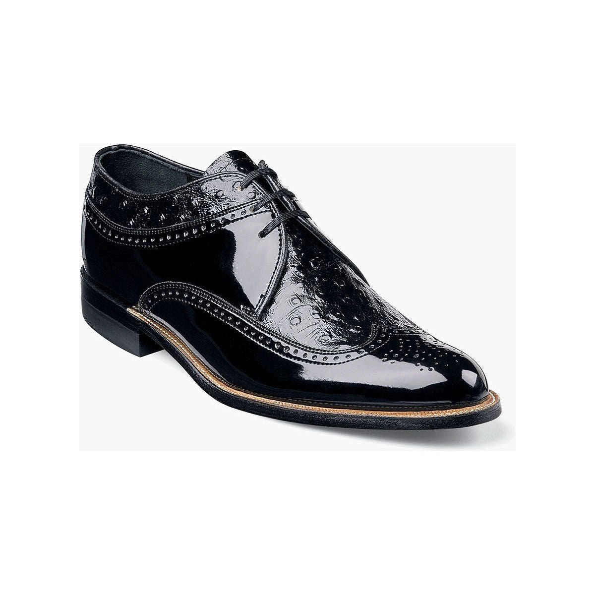 Chaussures Oxford en cuir Stacy Adams – Élégance intemporelle, nuances charnelles et noir raffiné.