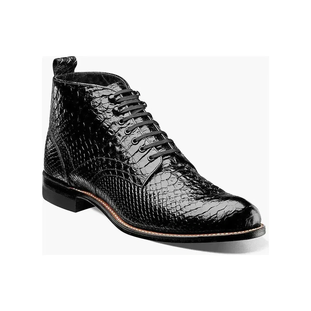 Stacy Adams Madison : Bottines Anaconda Noir Montantes, Un Classique Audacieux!